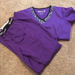Purple Grey’s Anatomy scrub set